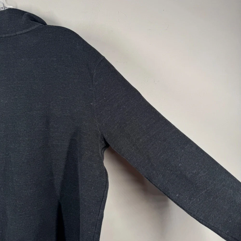 Polo Ralph Lauren Mens 1/4 Zip Pullover Charcoal Gray Black Cotton Sweater Sz L